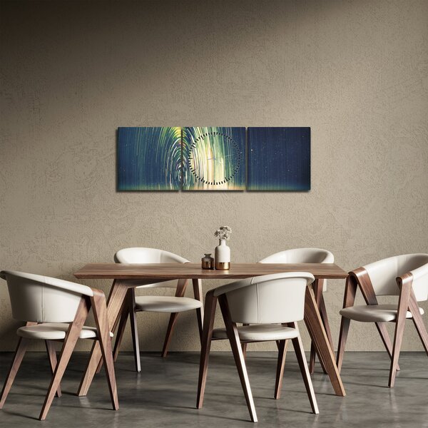 Tablou - Centrul Universului (cu ceas) (90x30 cm)