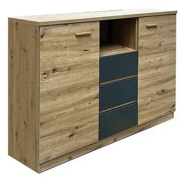 Comoda CANADA CX2, stejar artisan/gri grafit, PAL laminat, 130x42x105