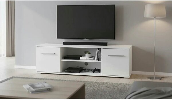 Comoda TV Lima, alb, PAL laminat, 137x40x44 cm