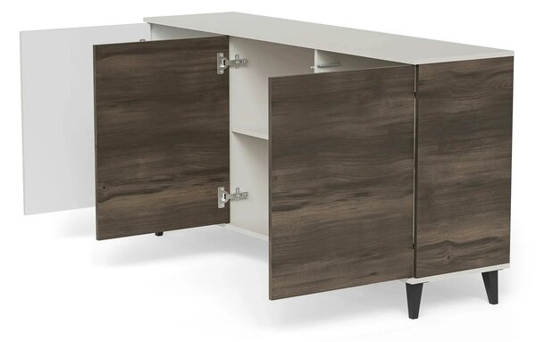 Comoda RANDOM 2 KM-1, casmir/nuc, PAL furniruit, 160x40x82 cm