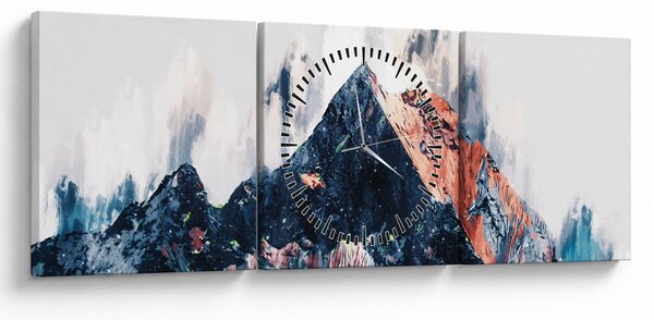 Tablou - Pădure, abstrecție (cu ceas) (90x30 cm)