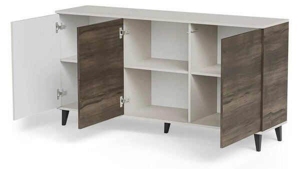 Comoda RANDOM 2 KM-1, casmir/nuc, PAL furniruit, 160x40x82 cm