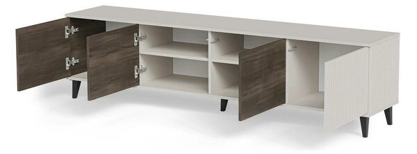 Comoda TV RANDOM 2 RTV-3, casmir/nuc/negru, PAL furniruit, 200x40x52 c