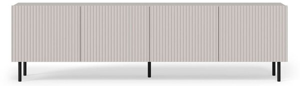 Comoda TV PAXOS RTV-2, casmir/negru, PAL laminat/otel, 200x40x54 cm