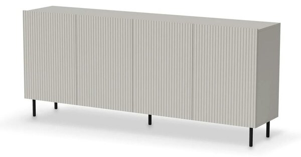 Comoda PAXOS KM-2, casmir/negru, PAL laminat/otel, 180x40x84 cm