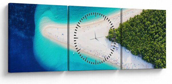 Tablou - Insula Hvar, Croația (cu ceas) (90x30 cm)