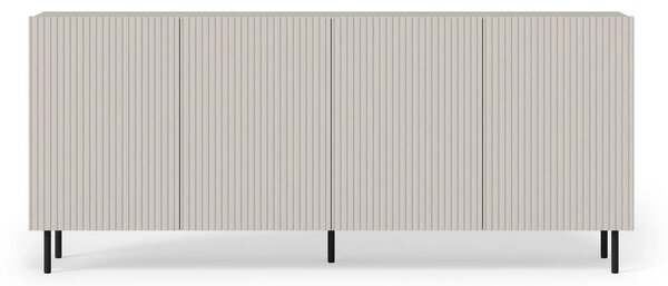 Comoda PAXOS KM-2, casmir/negru, PAL laminat/otel, 180x40x84 cm