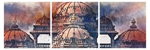 Tablou - Akshardham, New Delhi, India (cu ceas) (90x30 cm)