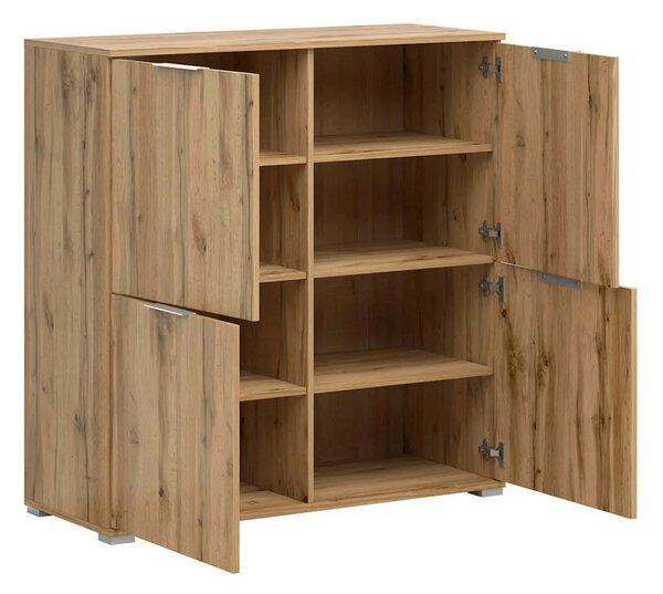 Comoda ZELE, stejar wotan, PAL laminat, 104x41x106 cm