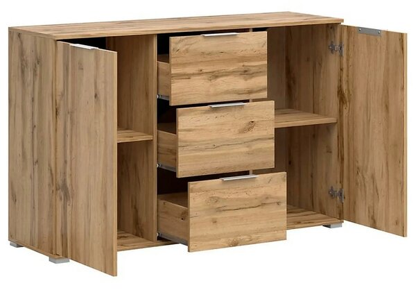 Comoda ZELE, stejar wotan, PAL laminat, 135x41x86 cm