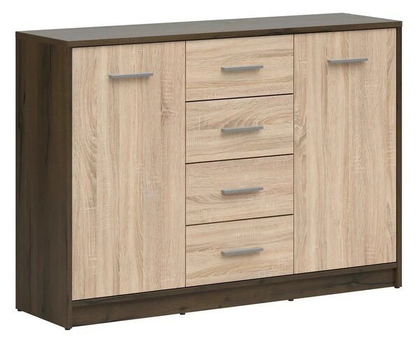 Comoda NEPO PLUS, stejar nobil/stejar sonoma, PAL laminat, 119x34x84 c