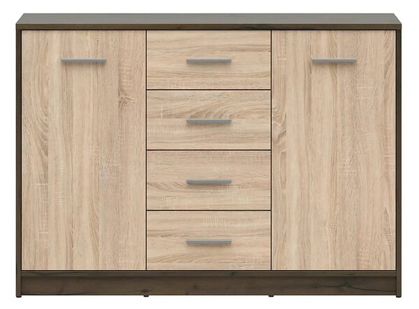 Comoda NEPO PLUS, stejar nobil/stejar sonoma, PAL laminat, 119x34x84 c