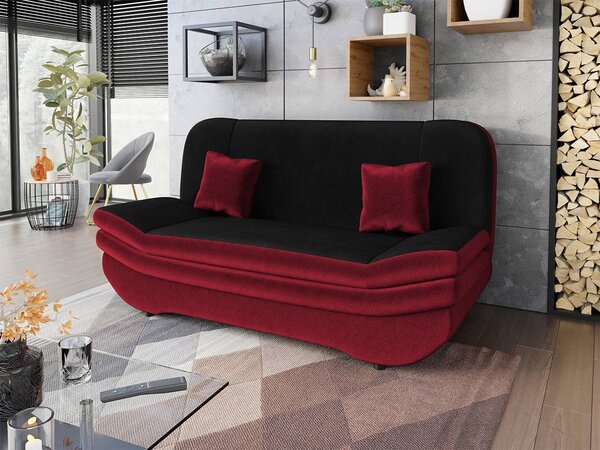 Canapea extensibilă Lehti (Negru + bordo) (cu sp. depozitare). 1105567