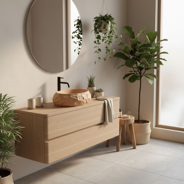 Lavoar pe blat Mika Light Terracotta
