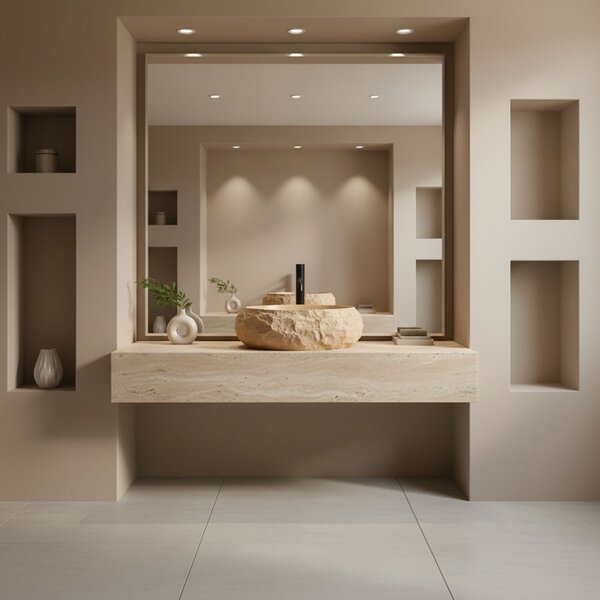 Lavoar pe blat Mika Light Terracotta