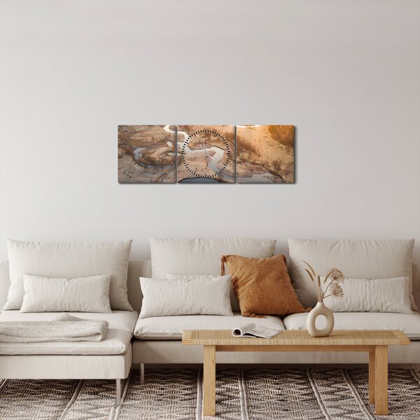 Tablou - Răsărit la Meander (cu ceas) (90x30 cm)