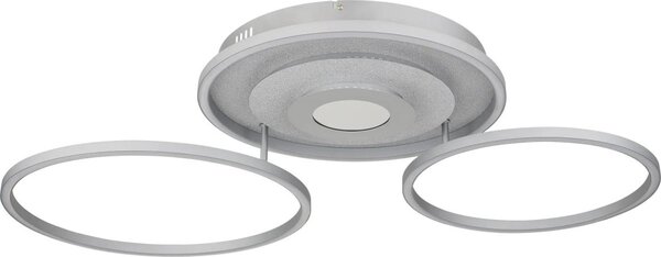Globo 67824-40 - Plafonieră LED reglabilă MILES 40W/230V 57x99,2 cm argintie + telecomandă