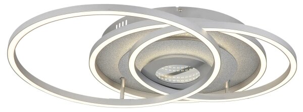 Globo 67824-40 - Plafonieră LED reglabilă MILES 40W/230V 57x99,2 cm argintie + telecomandă