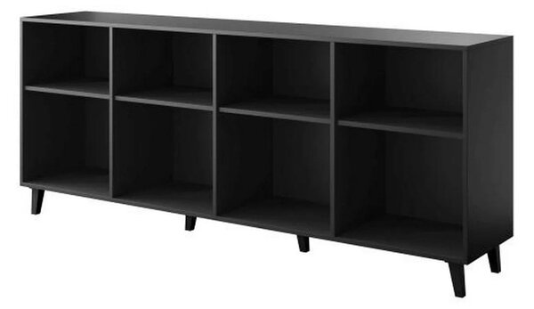 Comoda ETNA, negru/stejar, PAL/plastic, 200x42x82 cm