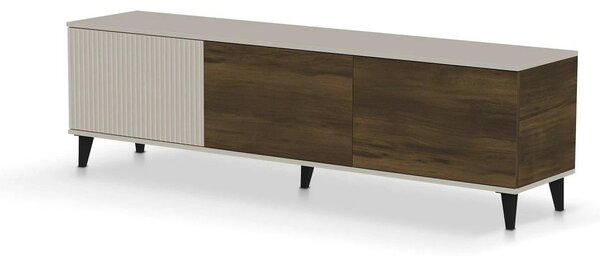 Comoda TV RANDOM 2 RTV-2, nuc/casmir/negru, PAL furniruit, 180x40x52 c