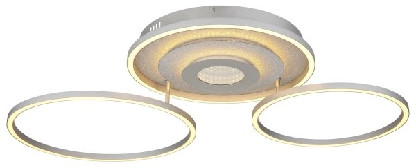 Globo 67824-40 - Plafonieră LED reglabilă MILES 40W/230V 57x99,2 cm argintie + telecomandă