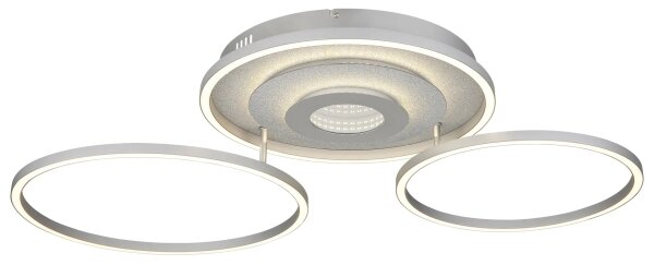Globo 67824-40 - Plafonieră LED reglabilă MILES 40W/230V 57x99,2 cm argintie + telecomandă
