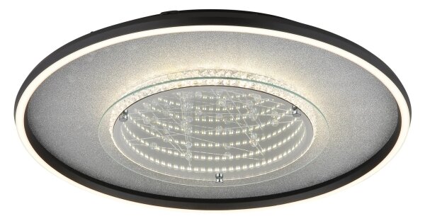 Globo 68288D3 - Lampă de tavan LED MIRRORA 40W/230V, diam. 51,5 cm, neagră