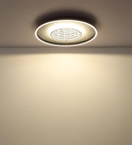 Globo 68288D3 - Lampă de tavan LED MIRRORA 40W/230V, diam. 51,5 cm, neagră