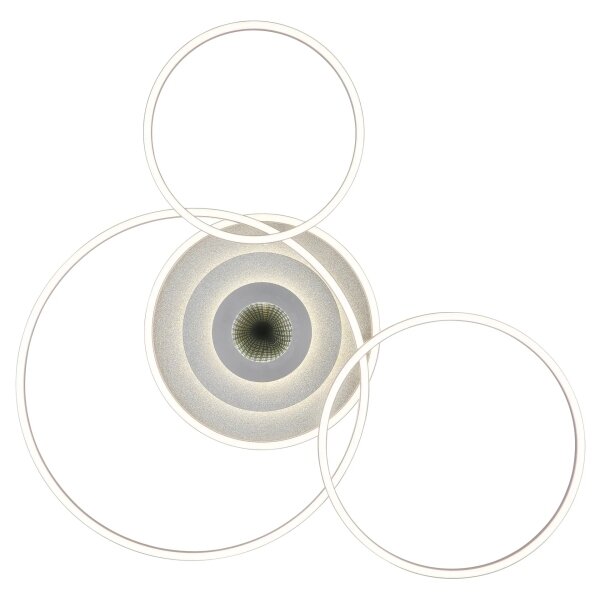 Globo 67824-60 -LED plafonieră reglabilă MILES 60W/230V 80,8x99,2 cm argintie+telecomandă
