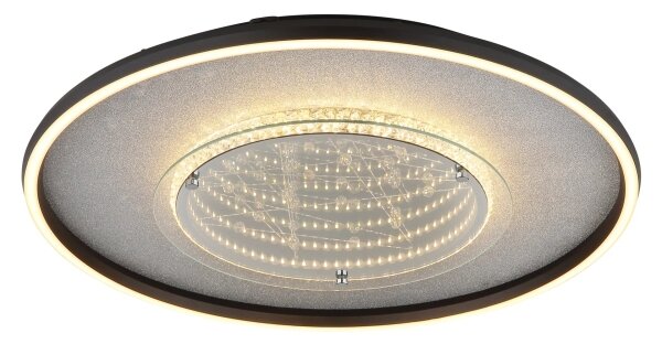 Globo 68288D3 - Lampă de tavan LED MIRRORA 40W/230V, diam. 51,5 cm, neagră