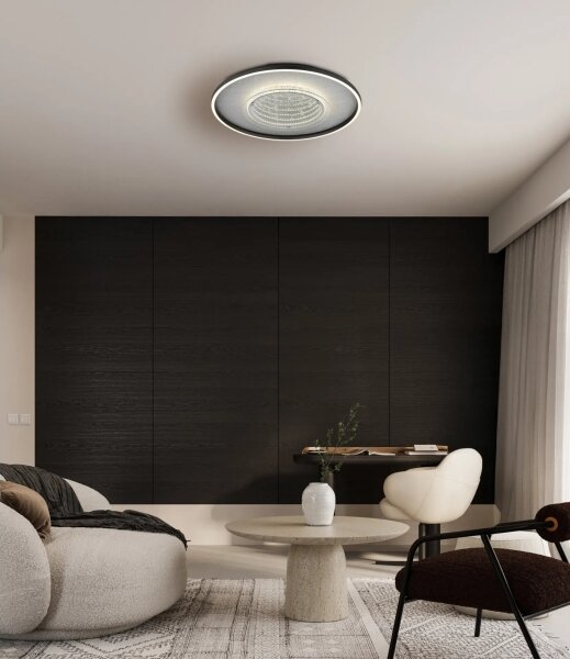 Globo 68288D3 - Lampă de tavan LED MIRRORA 40W/230V, diam. 51,5 cm, neagră