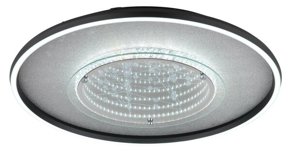 Globo 68288D3 - Lampă de tavan LED MIRRORA 40W/230V, diam. 51,5 cm, neagră
