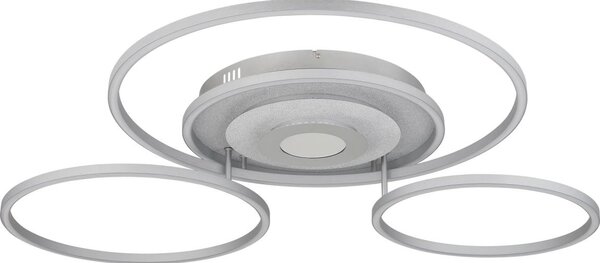 Globo 67824-60 -LED plafonieră reglabilă MILES 60W/230V 80,8x99,2 cm argintie+telecomandă