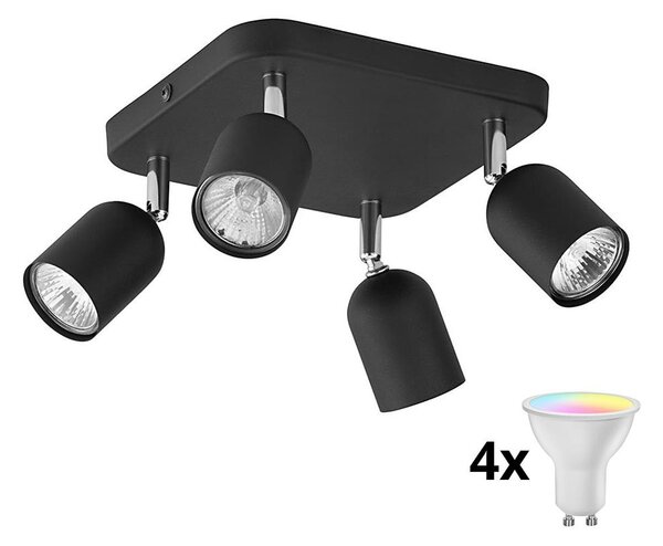Spot LED RGBW dimabil TOP 4xGU10/6,5W/230V 2700-6500K negru