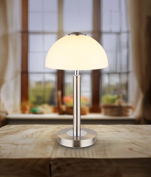 Globo 21953N - Lampă de masă LED reglabilă cu control tactil ULDIN LED/7W/230V 3000K crom mat