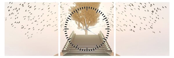 Tablou - Pod spre necunoscut (cu ceas) (90x30 cm)