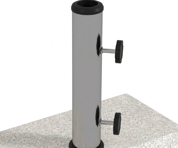 Outsunny Baza Umbrelă Gradină 25kg Granit Oțel Inoxidabil pentru Stâlpi Ø32-48mm | Aosom Romania