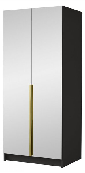 Dulap de haine Smagano III (Alb + auriu) (cu oglindă). 1105809