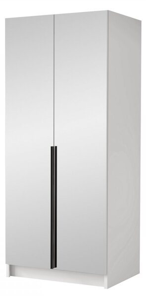 Dulap de haine Smagano III (Alb + auriu) (cu oglindă). 1105809