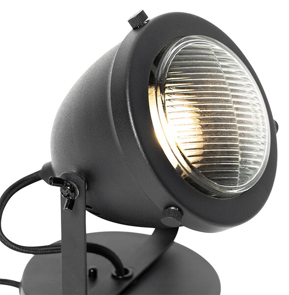 Lampa de masa industriala neagra 18 cm - Emado
