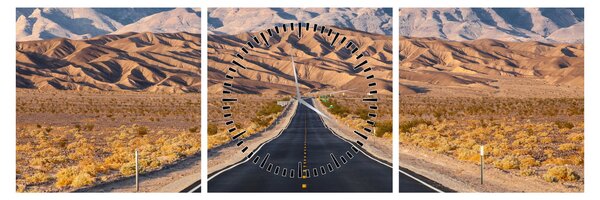 Tablou - Death Valley, Kalifornie, USA (cu ceas) (90x30 cm)