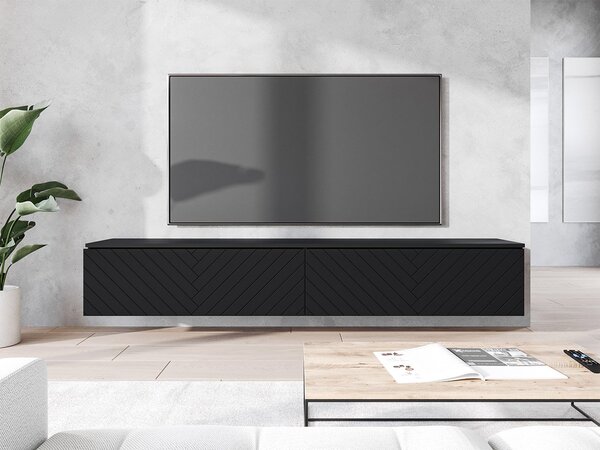 Dulap TV Dlana 180 MDF (Negru grafit + Negru) . 1106207