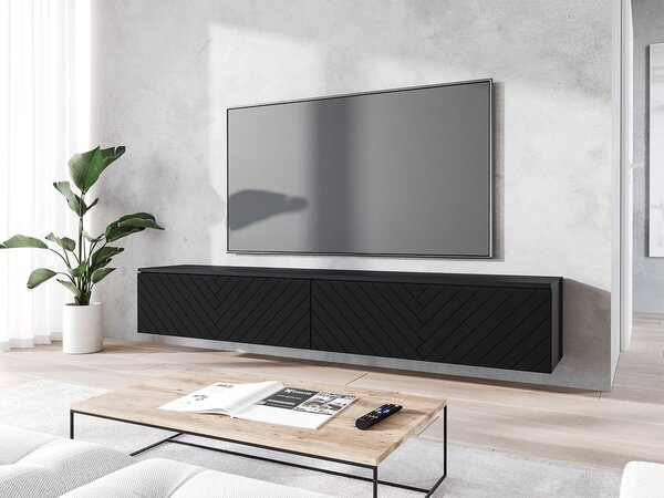 Dulap TV Dlana 180 MDF (Negru grafit + Negru) . 1106207