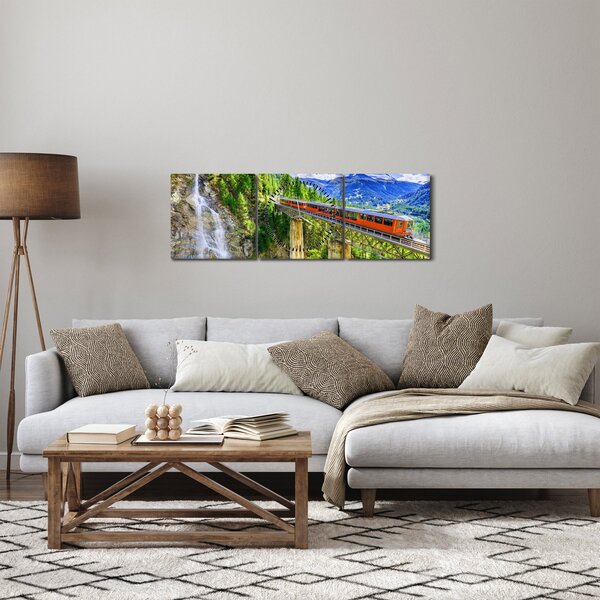 Tablou - Matterhorn, Zermatt, Valais, Elveția (cu ceas) (90x30 cm)