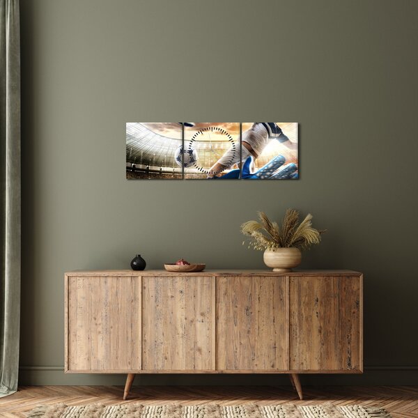 Tablou - Fotbalist (cu ceas) (90x30 cm)