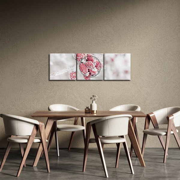 Tablou - Fructe congelate (cu ceas) (90x30 cm)