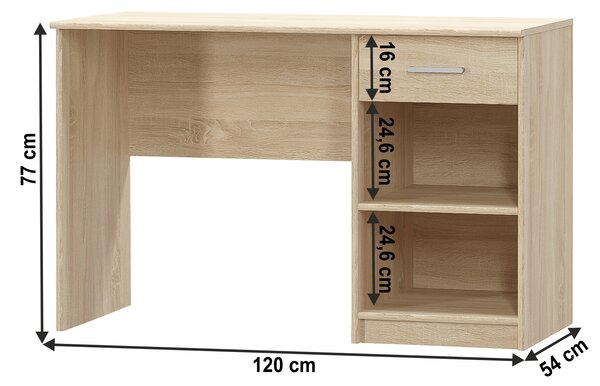 KONDELA Masă PC 1S, stejar sonoma, TEYO