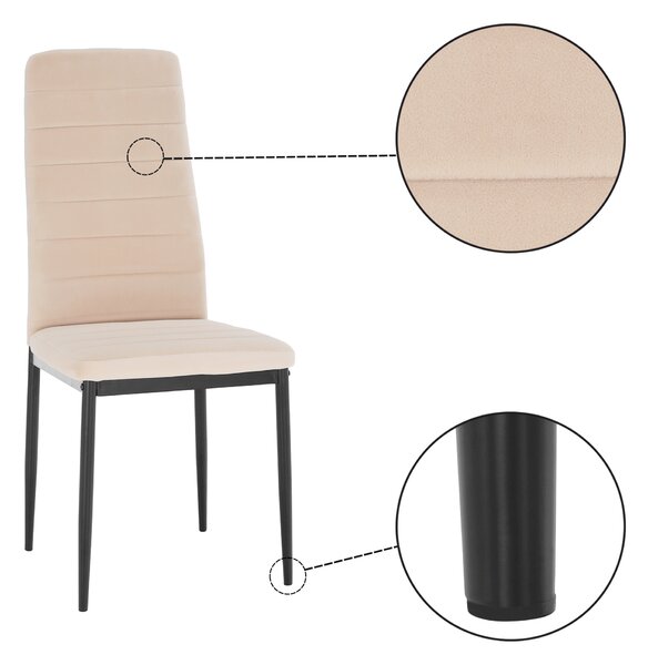 Scaun de sufragerie Antigone NEW (bej + negru). 1028854