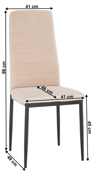 Scaun de sufragerie Antigone NEW (bej + negru). 1028854