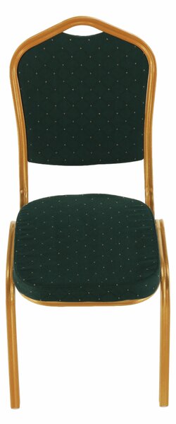 KONDELA Scaun stivuitor, verde / vopsea aurie, ZINA 3 NOU